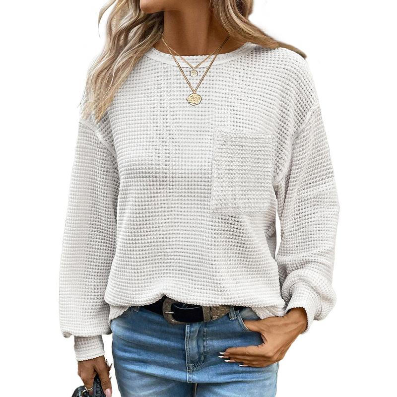 LIORA™ - Άνετη Oversized Μπλούζα Μακρύ Μανίκι με Στρογγυλή Λαιμόκοψη