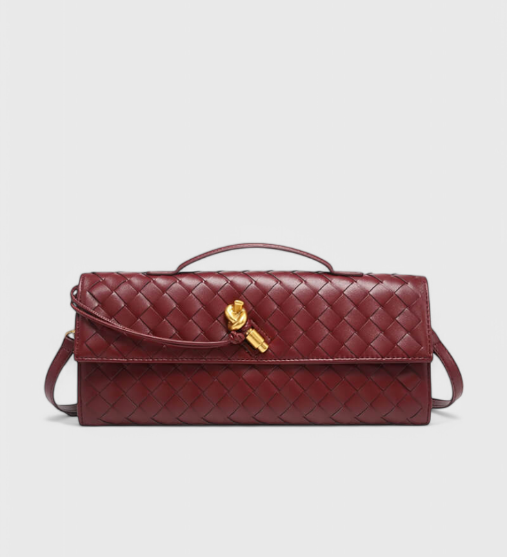 Melanie Τσάντα Clutch με Χρυσή Λεπτομέρεια Κόμπου