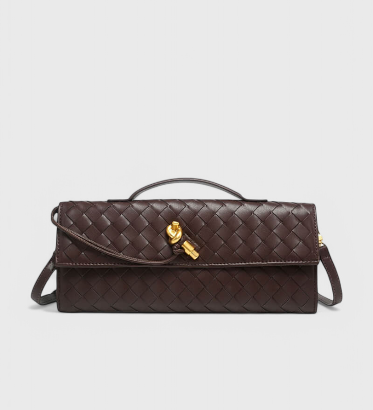 Melanie Τσάντα Clutch με Χρυσή Λεπτομέρεια Κόμπου