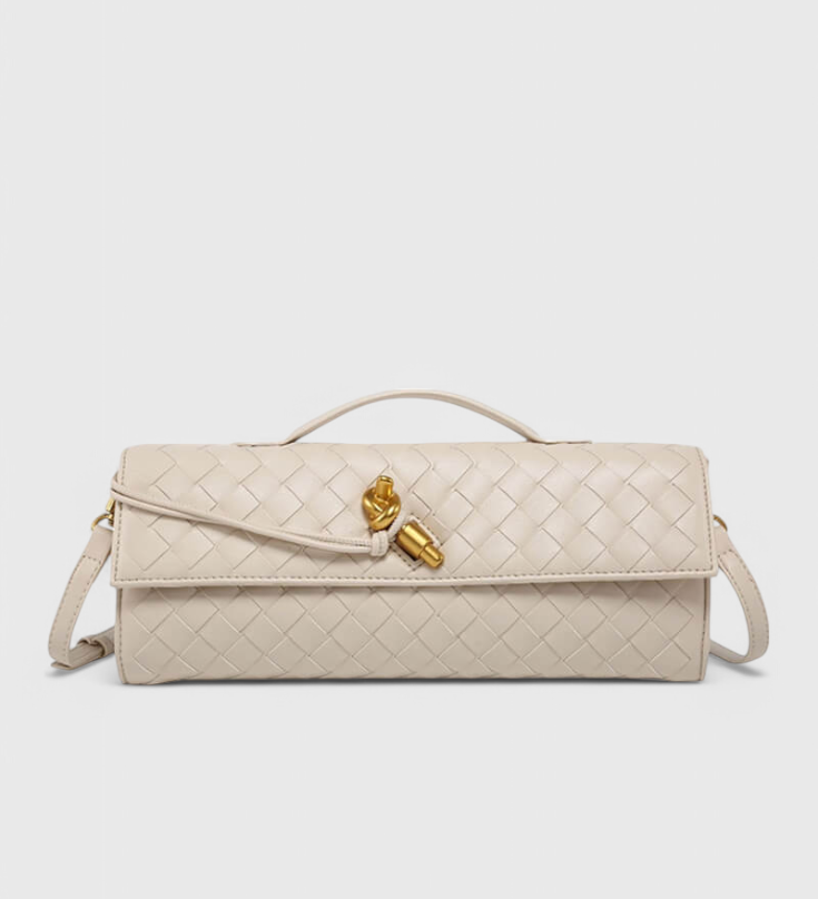 Melanie Τσάντα Clutch με Χρυσή Λεπτομέρεια Κόμπου