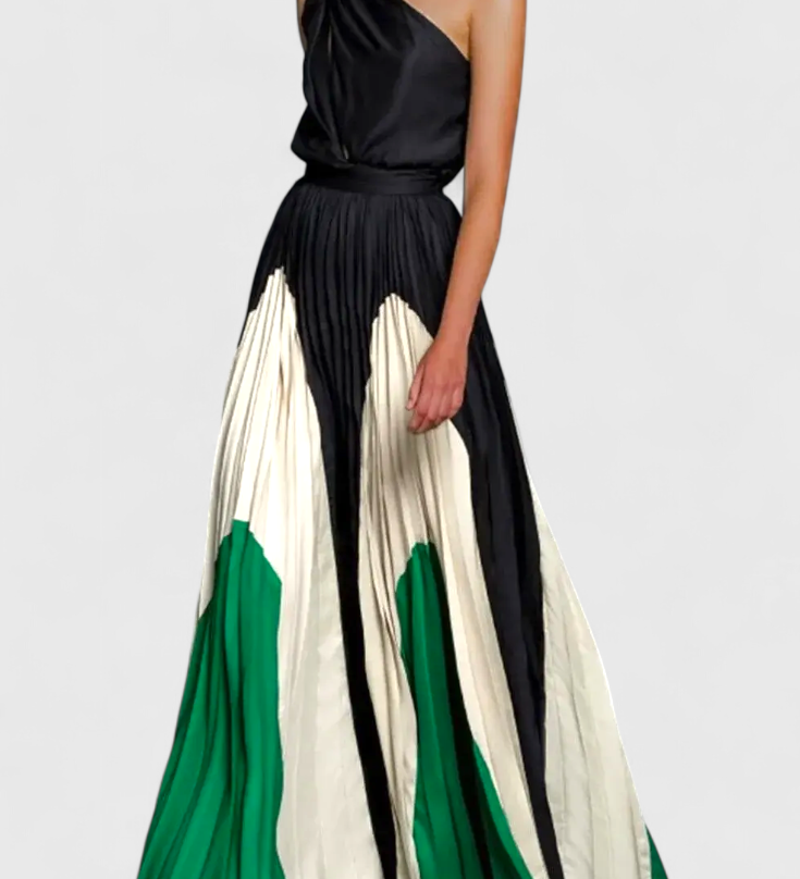 Αντία Μάξι Φόρεμα Off-Shoulder με Κομψή Στάμπα