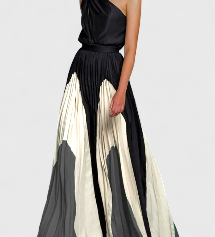 Αντία Μάξι Φόρεμα Off-Shoulder με Κομψή Στάμπα